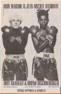 Original poster for the Warhol Basquiat exhibition