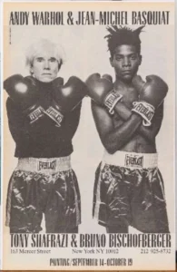 Original poster for the Warhol Basquiat exhibition