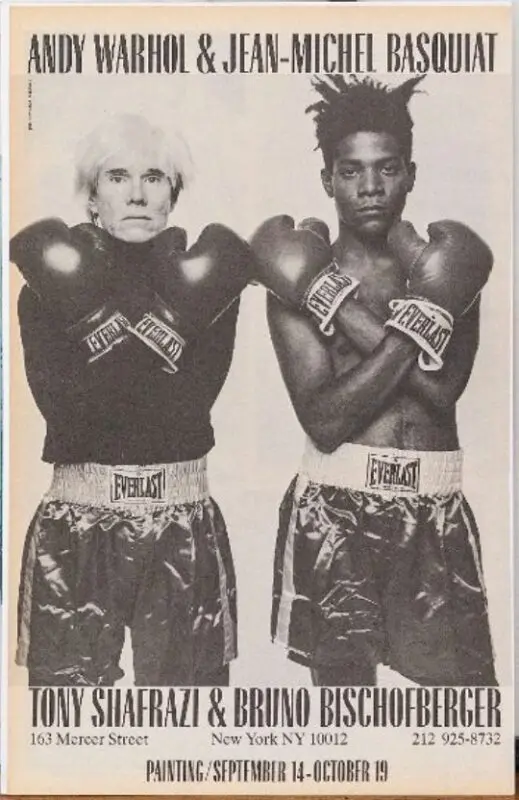 Original poster for the Warhol Basquiat exhibition