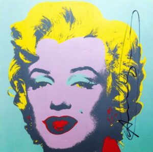 marilyn monroe – rose sur fond vert, fs 11.23