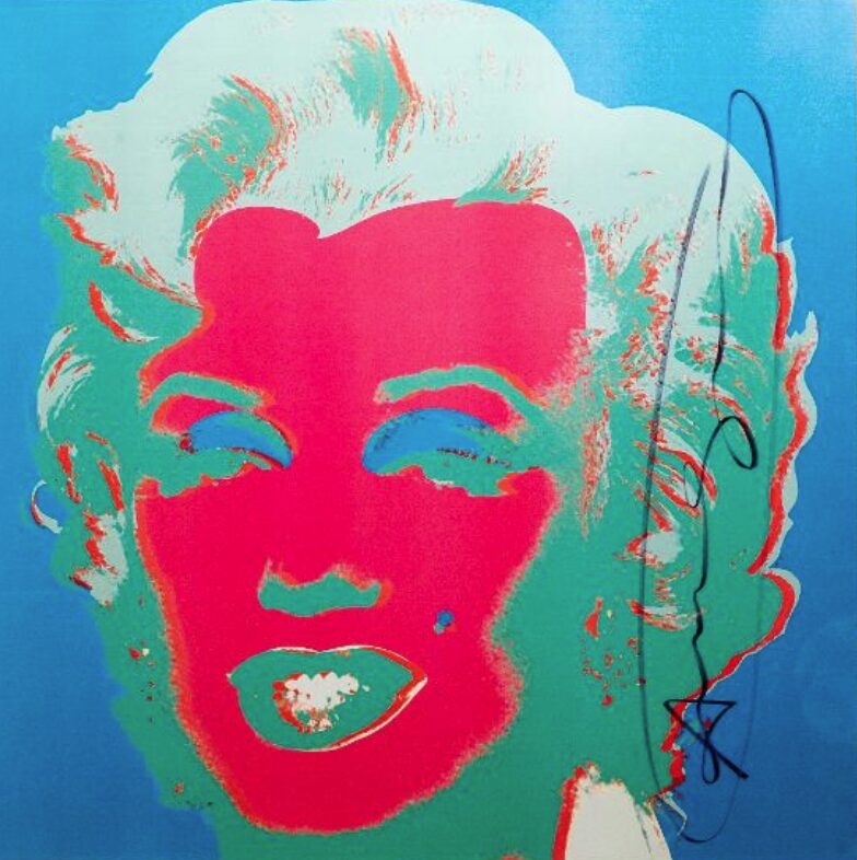 marilyn monroe – rouge sur fond bleu fs 11.30