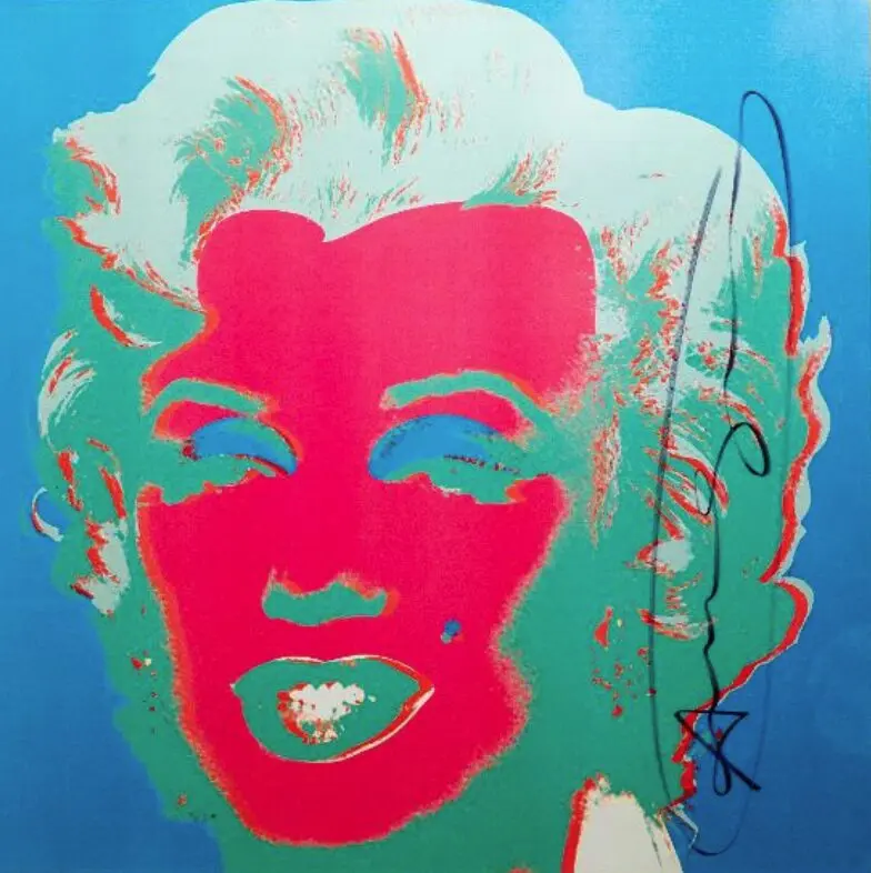 Marilyn Monroe – Red on Blue Background FS 11.30