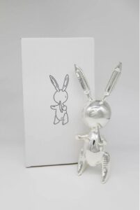 balloon rabbit silver