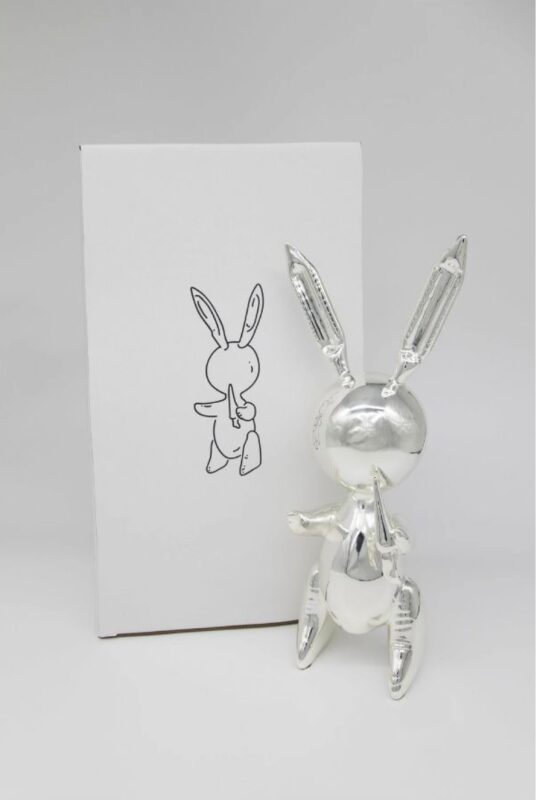 ballon rabbit silver