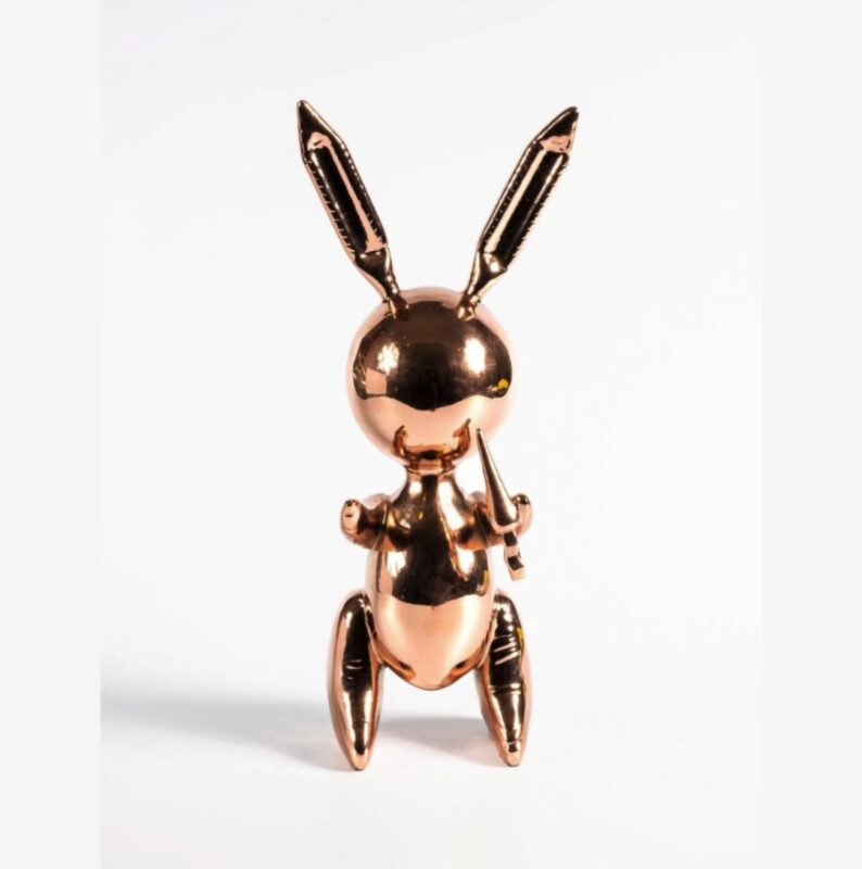 balloon rabbit gold