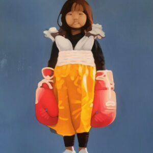 Lithograph of a small boxer