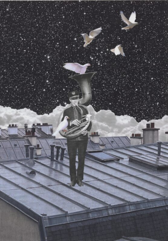 Paris rooftops, print