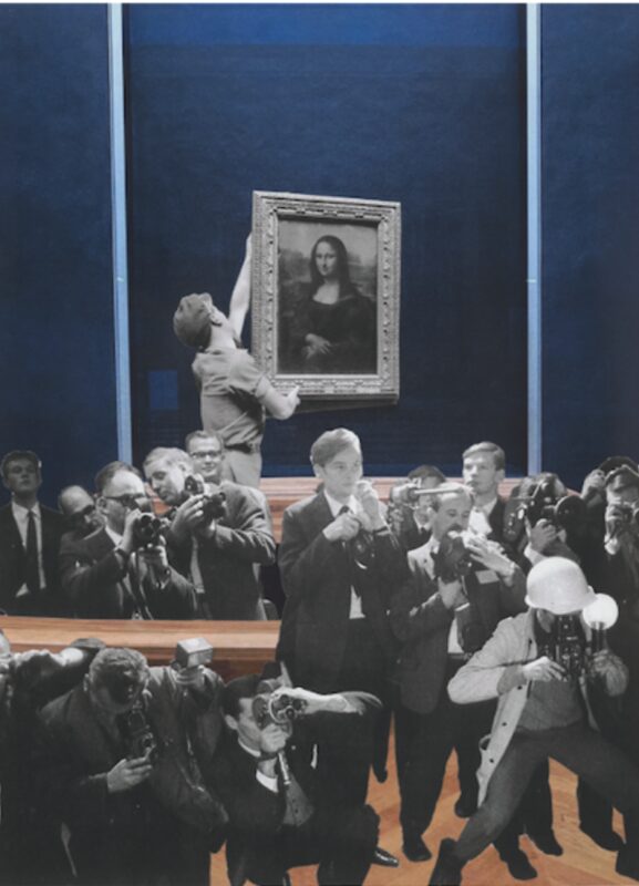 Vincenzo Peruggia and the Mona Lisa on the Run, print