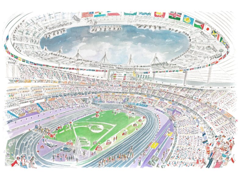 athlétisme j.o 2024, petit format