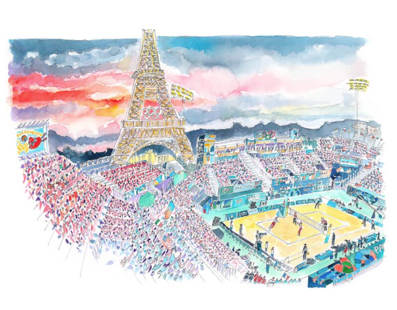 beach volleyball j.o 2024, moyen format