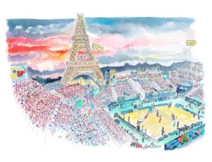 beach volleyball j.o 2024, petit format
