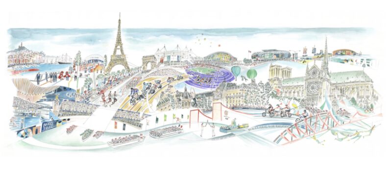 panorama paris j.o, impression offset