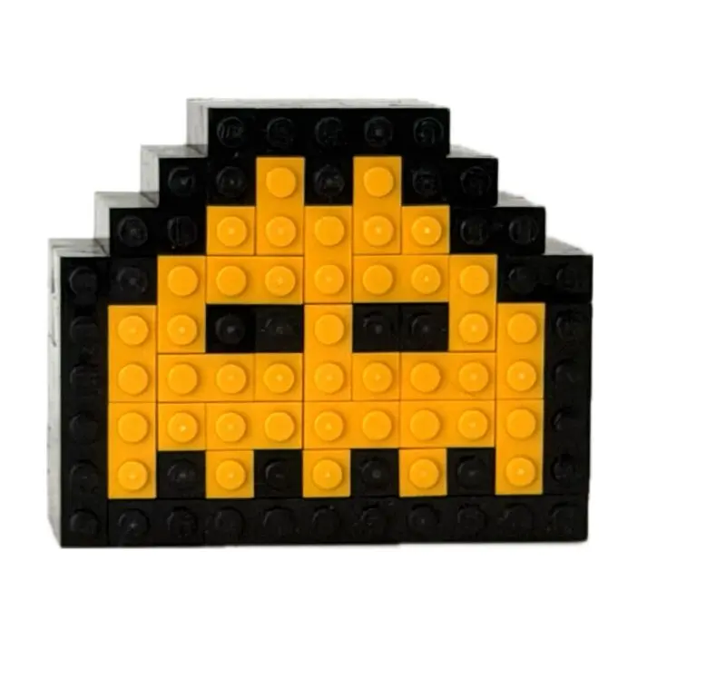 alien a bright light orange (space invaders)