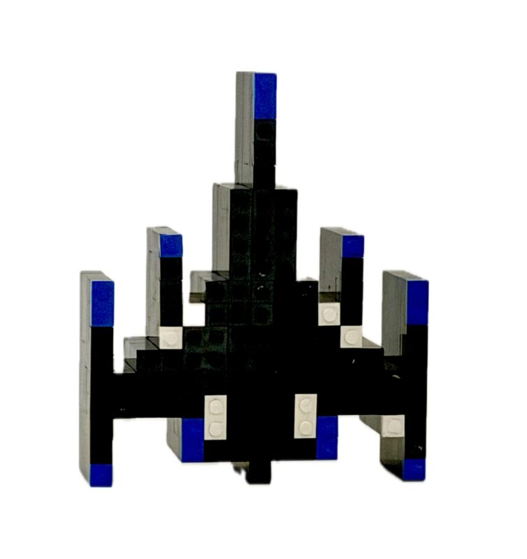 Laser base Space Invaders blue