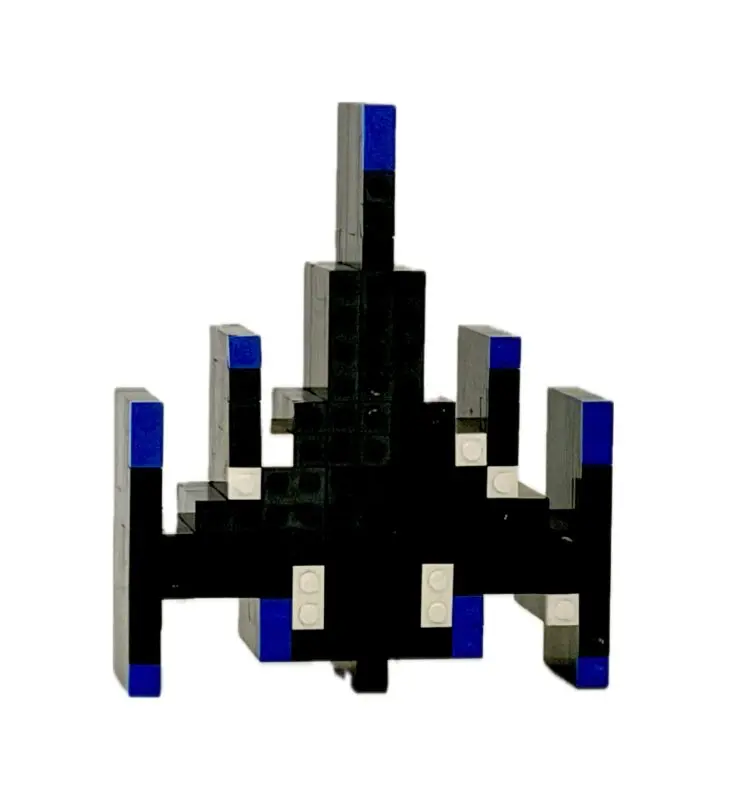 laser base space invaders blue