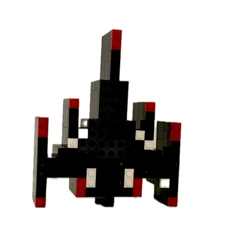 laser base space invaders red
