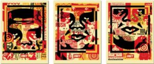 obey 3 face collage