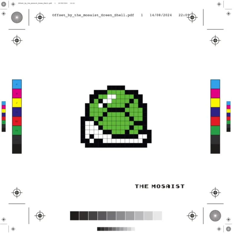 green shell, print