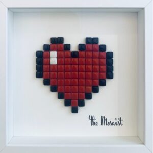 Heart red Mario, mosaic