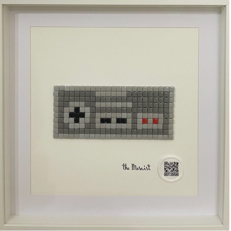NES controller, mosaic