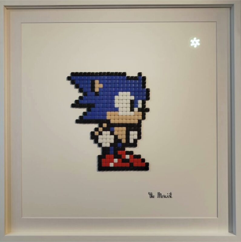 sonic, mosaïque, pièce unique