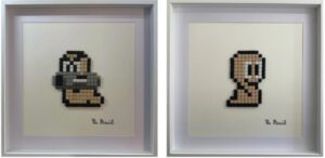 worms bazooka, mosaïque, diptyque pièce unique