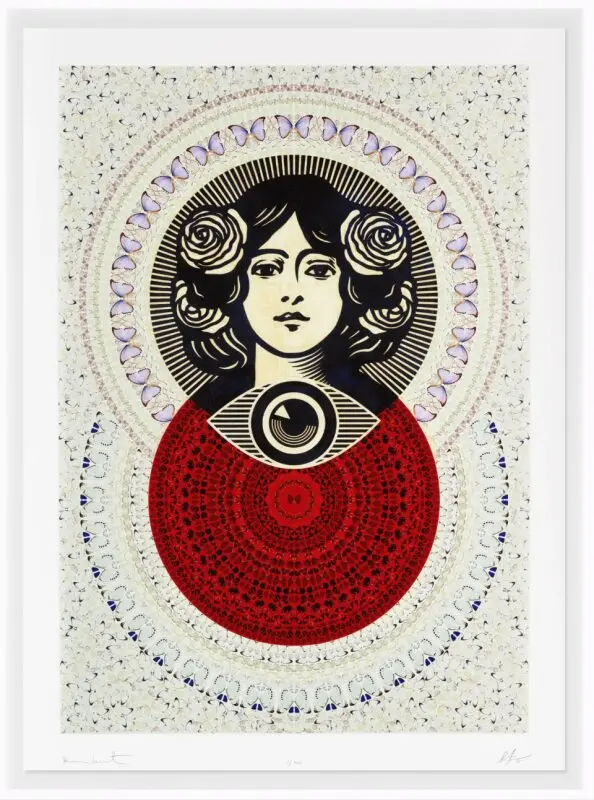 Third Eye Butterfly Mandala (Cream)