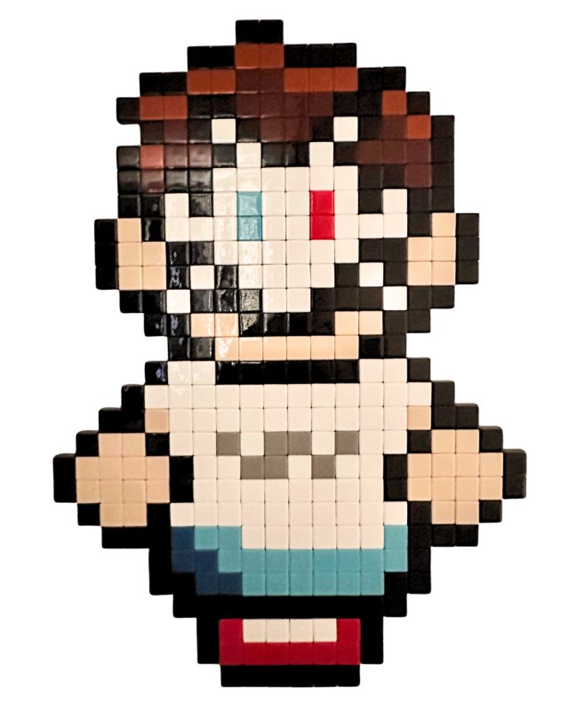 invader red &amp; blue